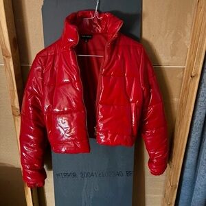 Stylish Red Puffer Jacket for Women